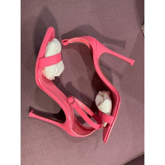 AMINA MUADDI Kim Patent Sandal in Bubble 37.5 New with Box Womens High Heels - Picture 7 of 13